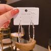 Summer new color texture ring stud earrings Korean temperament fashion personality Internet celebrity light luxury earrings
