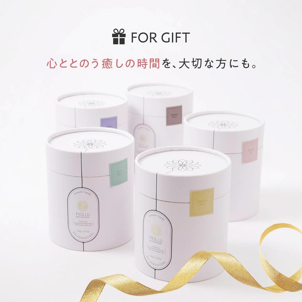 FIOLLU Aroma approximately 40 hours burn time by an Natural Soy Wax Smokeless Cotton Wick Gift Blossom Joy Candle, (Jasmine) [Supervised