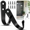 Durable Iron Coat Hooks Set of 5/10 Wall Mounted with Rust Proof Screws for Home Office