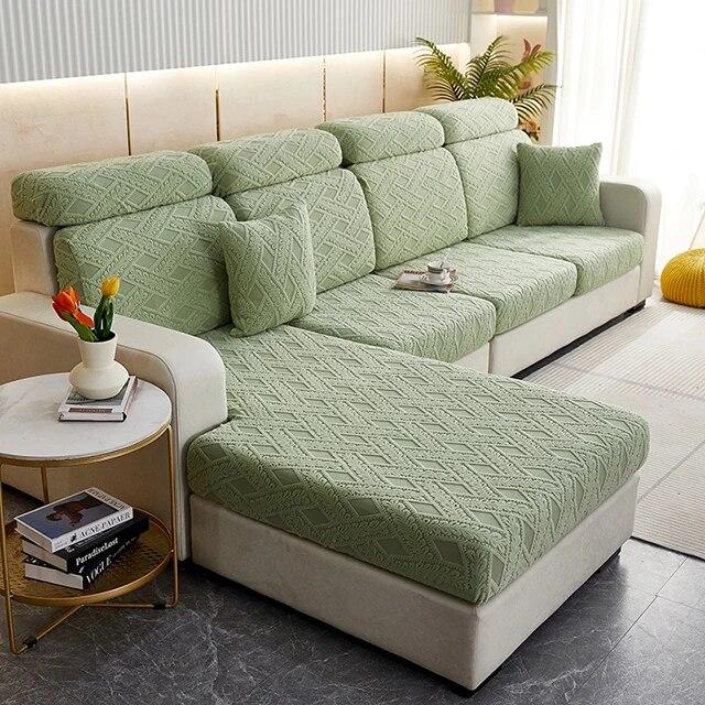 Thick Jacquard Sofa Seat Cushion Cover Stretch Sofa Cover for Living Room Washable Removable Furniture Protector Couch Slipcover