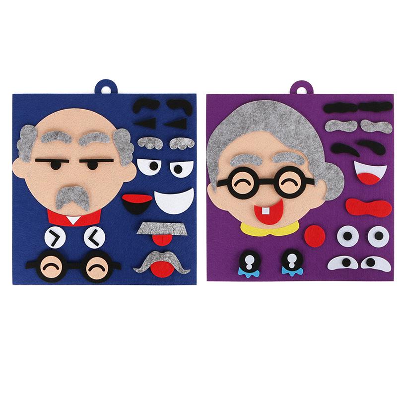 Cartoon Expression Stickers: Educational Play Aids for Preschool Activity Areas