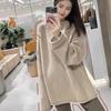 Women's European-Style Cashmere Sweater: Loose, Thick, Round Neck, Mid-Length, Pure Wool for Autumn & Winter.