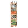 Day and Night - Day and Night LIVE LIFE Wall Coat Rack with 6 Hooks 120x40 Cm