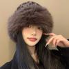 Winter Fleece Leopard Print Mongolian Hat,personality Fashionable Warm and Soft,women's Autumn Winter Fisherman Hat for Holiday
