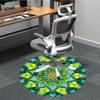 1PC Green Mandala Pattern Office Round Rug, Non slip, Soft and Durable Office Rug for Interior Decoration, Perfect for Office