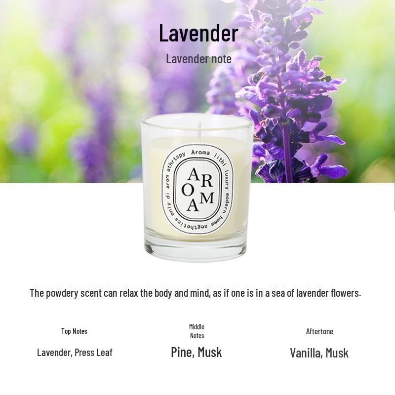 Transparent European Style Soy Wax Candle with Plant Essential Oils - Smokeless Home Aroma Gift