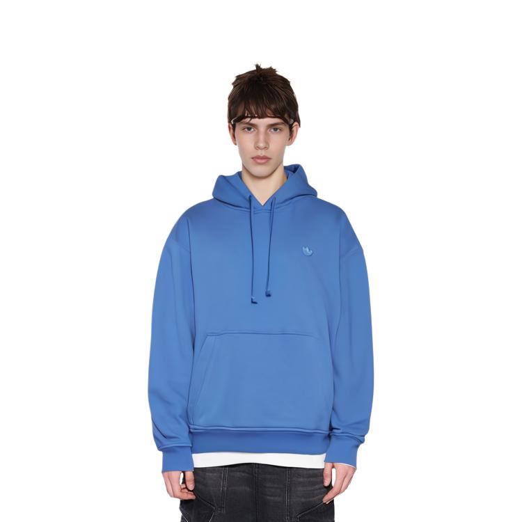 Adidas Originals Blue Version Collection Sweatshirts Men's Blue Hooded Moderate Regular H33459-