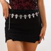 Gothic Spider Web Coffin Cross Adjustable Y2K Belt Silver Color Metal Waist Chain Women Vintage Skirt Waistband Halloween