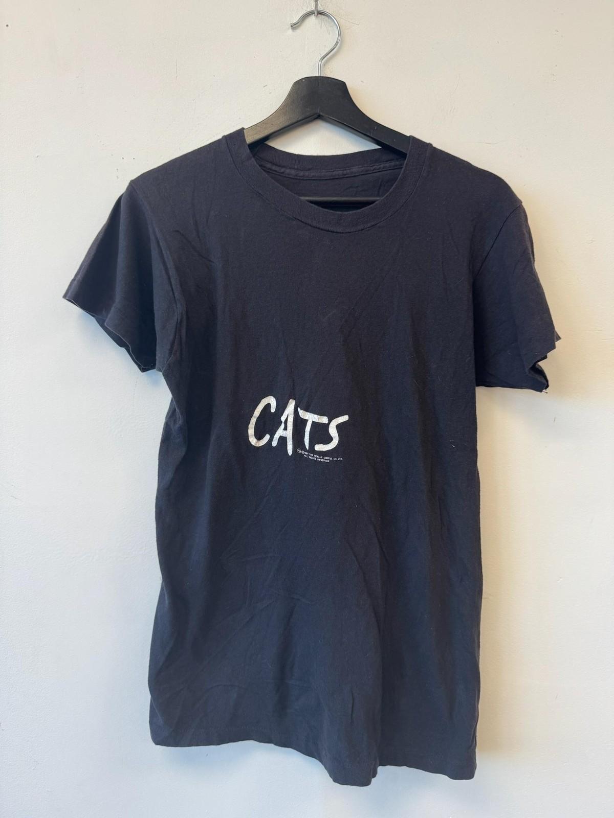Vintage Cats Musical Small Black Broadway Graphic T- Theater Play 80s Unisex T-Shirt S