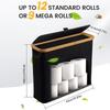 Toilet Paper Basket 21.5L, Toilet Paper Storage with Lid, Toilet Paper Holder with Storage, Free Standing Toilet Paper Organizer