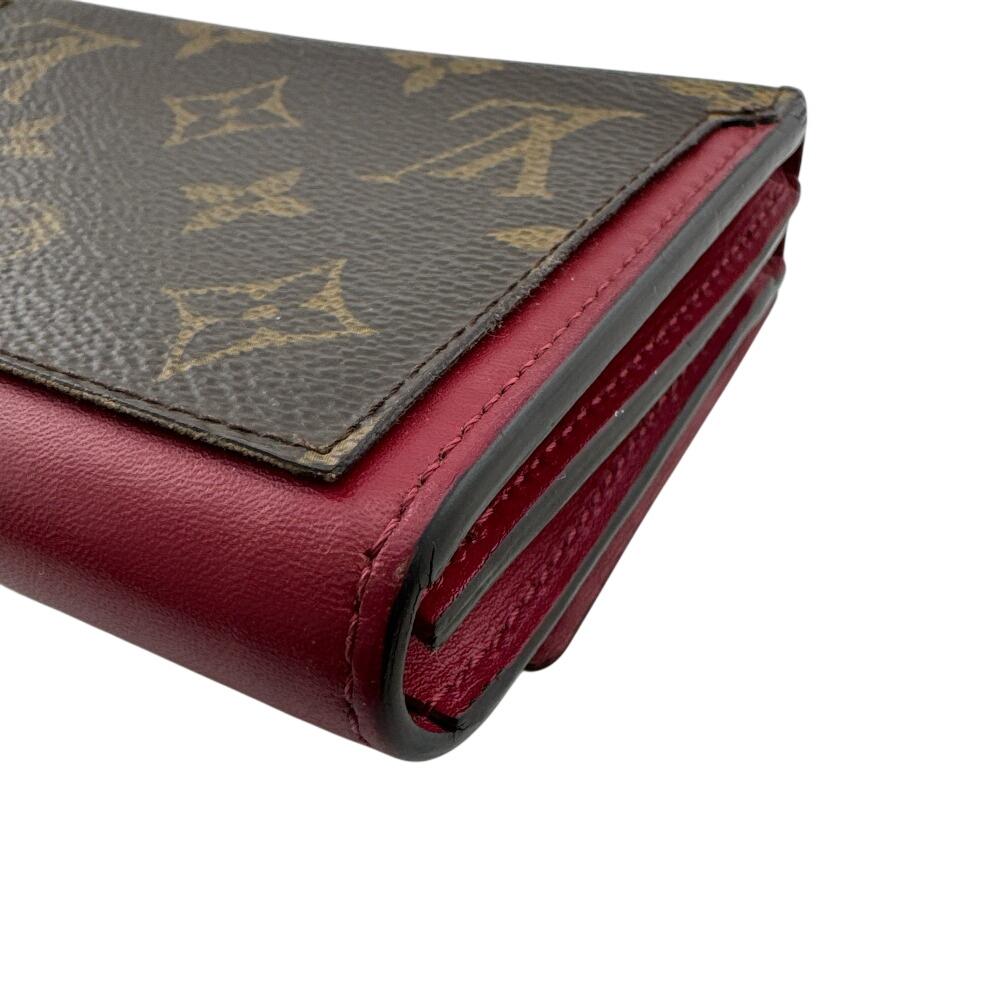 Louis Vuitton M64587 Compact Wallet Monogram Monogram Portefeuille Flore Compact Bifold Wallet Brown Monogram Used