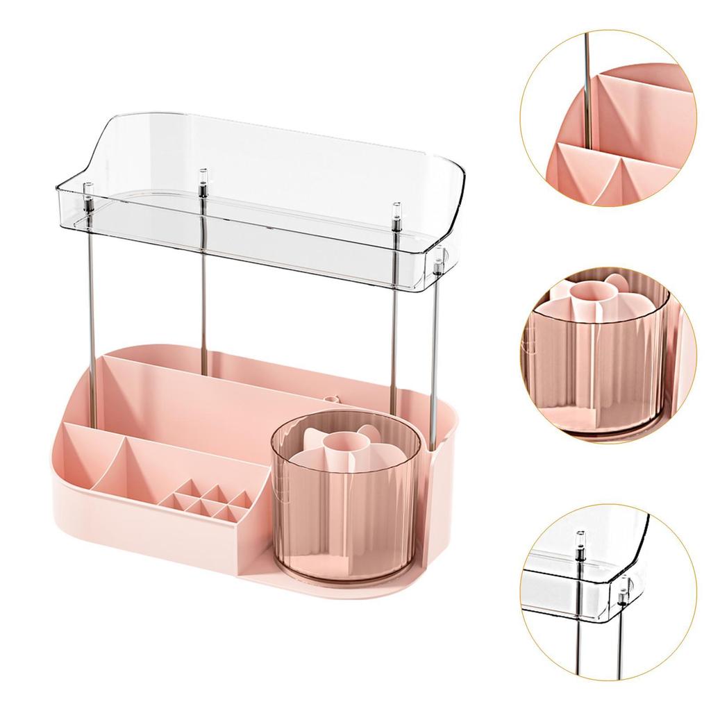 Makeup Desk Organizer Stylish Versatile Display Case Decorative Skincare Organiser for Counter Desktop Dresser Bathroom Perfume