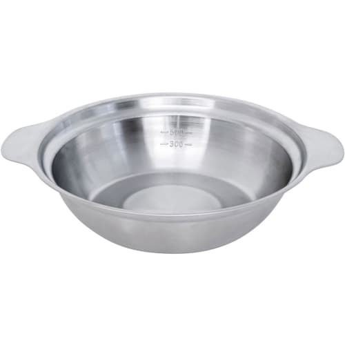 KOGU OUTDOOR Two-Handled Pot, Tabletop Pot [Made in Japan], Direct Heat/Induction Compatible, Easy to Clean, Integrated with Measuring Scale, Ramen Bo