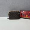 [Pre-Owned] Nice Elegant Shape Lv Monogram Metal Zipper Head Coated Canvas Makeup Bag Handbag Mini - Excellent #1RQZ39