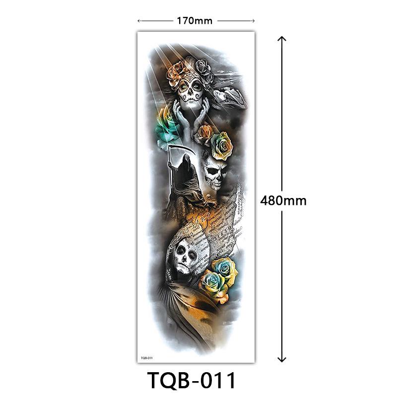 Full Arm Flower Tattoo Stickers - Large Image Design