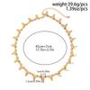 SHIXIN Smooth Rivet Spike Short Choker Necklace for Men Hip Hop Punk Adjustable Collar Chain 2026 Trendy Jewelry Neck Decoration