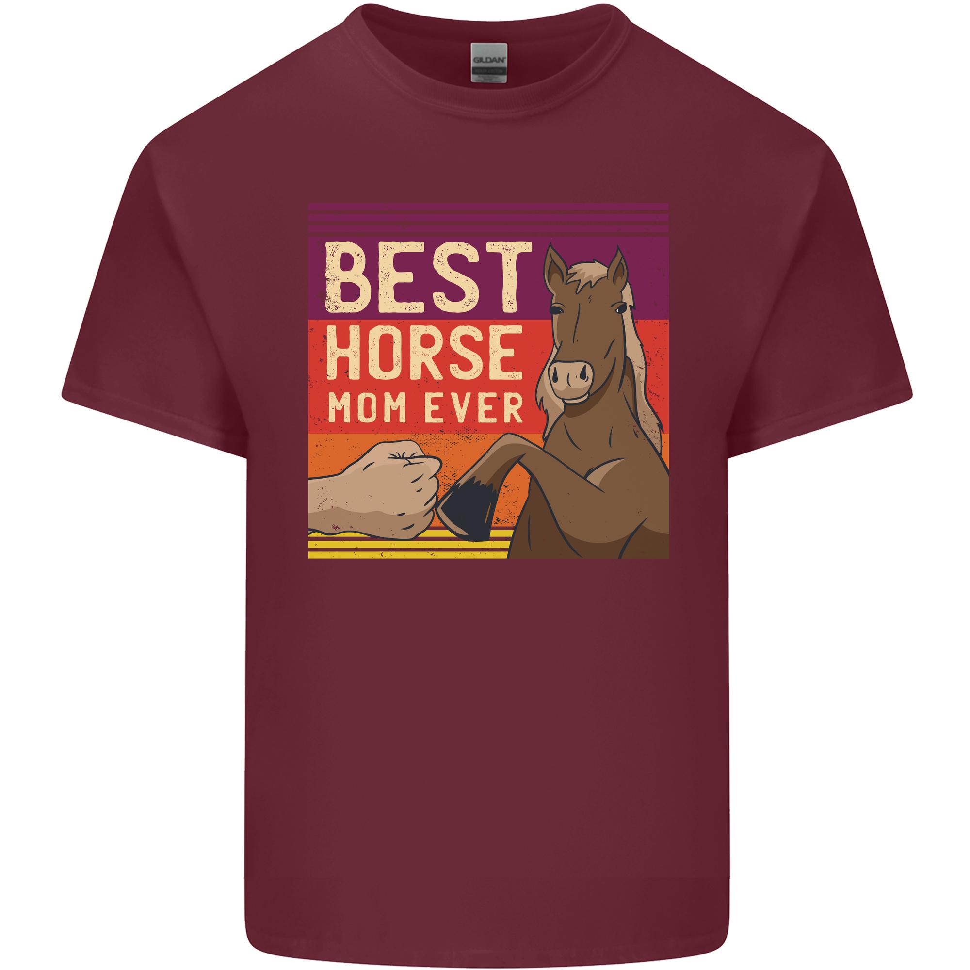 Equestrian Best Horse Mom Ever Funny Unisexs Light Cotton TShirt S