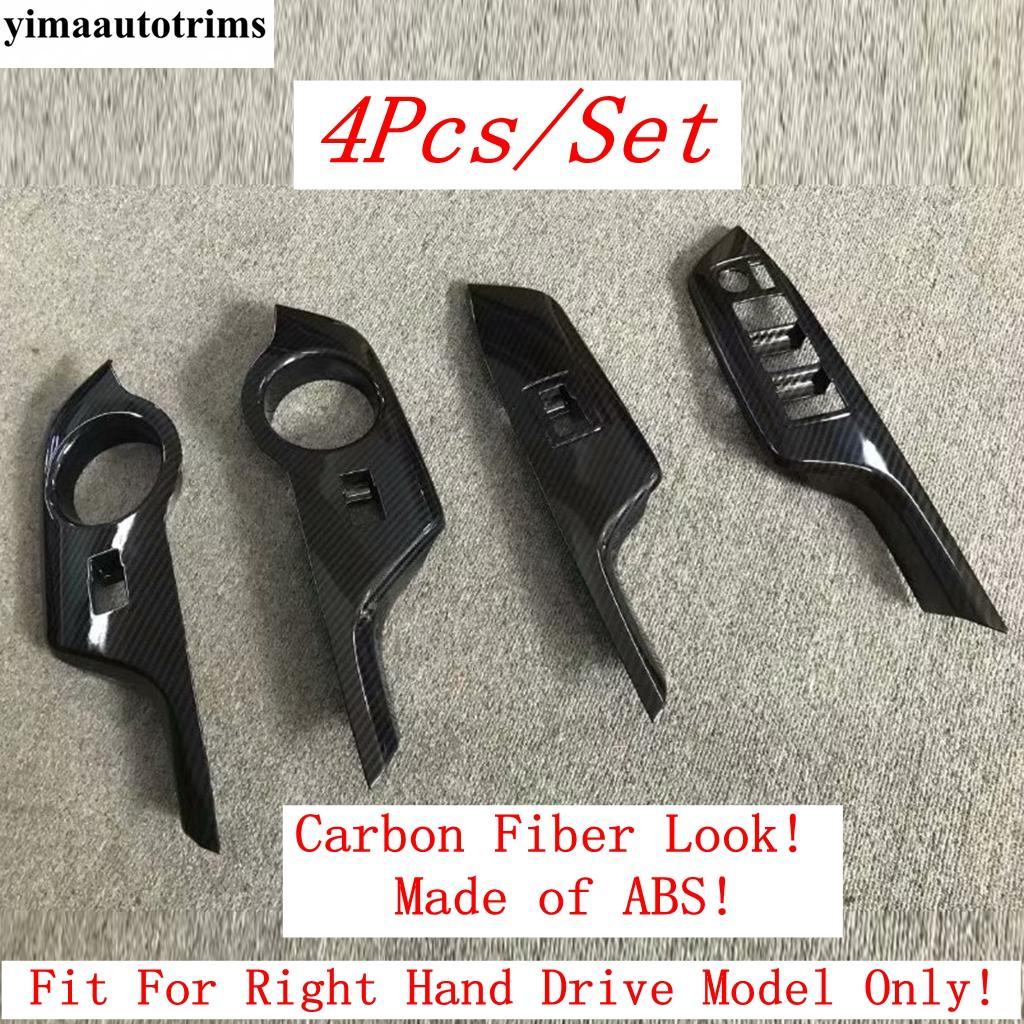 Armrest Window Glass Lift Button Panel Switch Frame Decoration Cover Trim For Toyota C-HR CHR 2016 -  Accessiories Interior