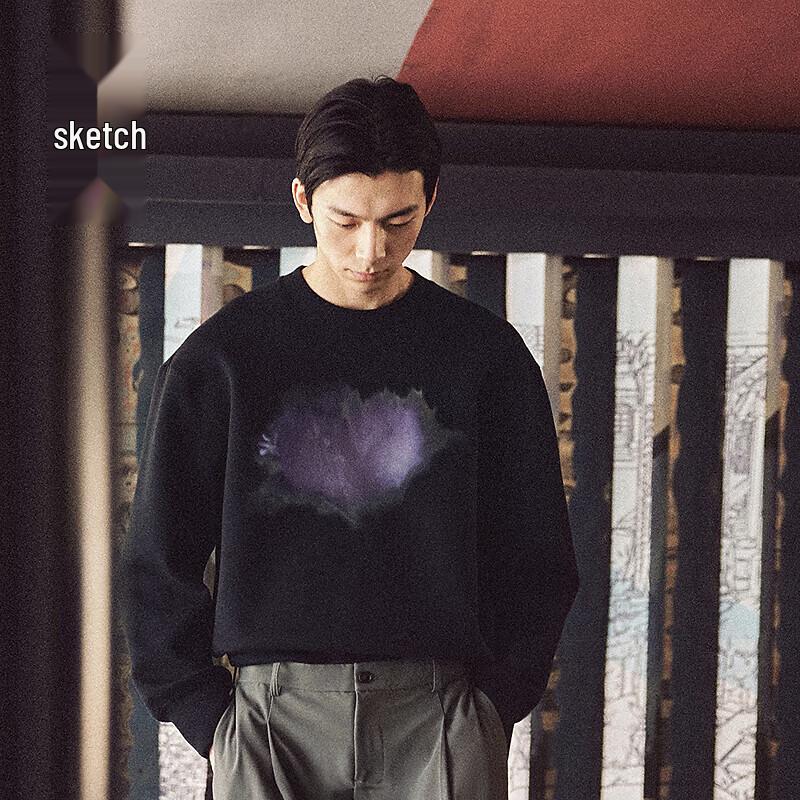 

CROQUIS Men s Loose Fit Round Neck Pullover Sweatshirt M