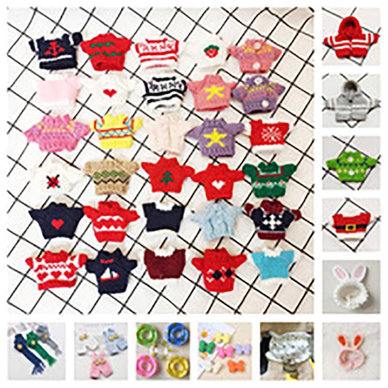 1PC Outfit Accessories For Labubu Idol Dolls Sweater Closure Pants Clothing DIY Kid Gift 15cm Cute Mini Plush Doll's Clothes