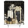 Elegant Gift Box Shower Curtain Waterproof and Mildew Resistant Fabric Bathroom Decor with Luxurious Design Elevate Space