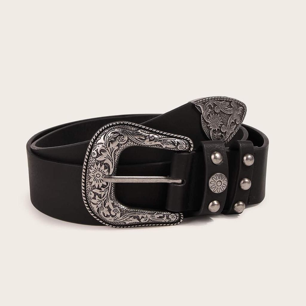 Artistic Vintage Female Belt With Oval And Polka Dot Elements For Casual Outfits