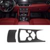 For Alfa Romeo Stelvio 2020 2025 ABS Carbon Fiber Car Center Console Gear Shift Panel Frame Cover Trim Interior Accessories