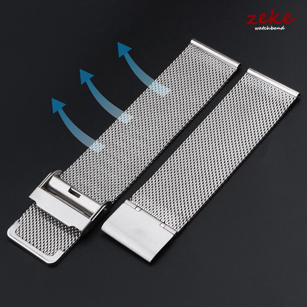 0.6mm Mesh Milanese Watch Band 10/12/14/16/18/19/20/21/22mm Straps for Seiko for DW Business Stainless Steel Wristwatch Bracelet