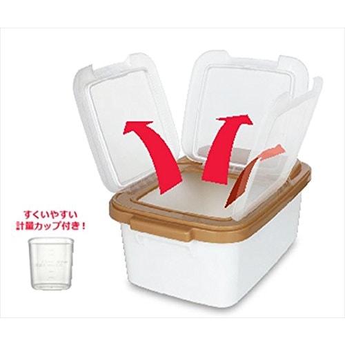 Iwasaki Kogyo Made in Japan Drawer Rice Container, 5kg, with Gasket, B-2895PA