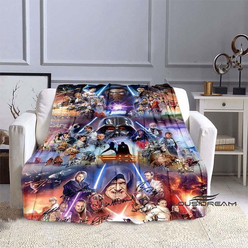 This Star Wars Cartoon Print Blanket Is Suitable for Use On Sofas, Beds, Travel, Camping, and Also Makes A Great Gift.