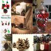 9Pcs/set Home Xmas Party Christmas Tree Ornament Pine Nuts Pinecone Hanging Ball