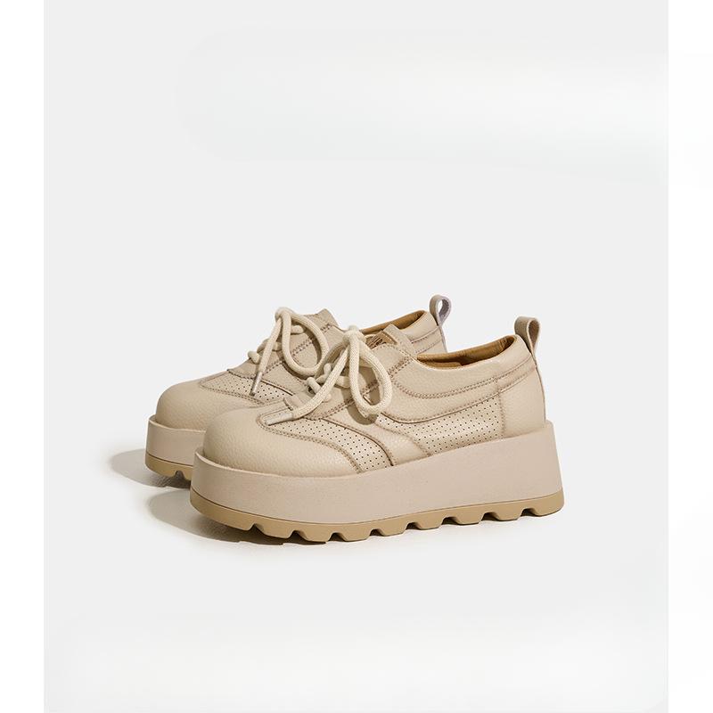 

Туфли на платформе с вырезами — универсальная повседневная спортивная обувь для женщин 40 бежевый