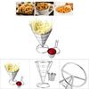 Sliver French Fry Cone Holder with Sauce Cup Fries Baskets Fries Display Stand  Serving Snacks