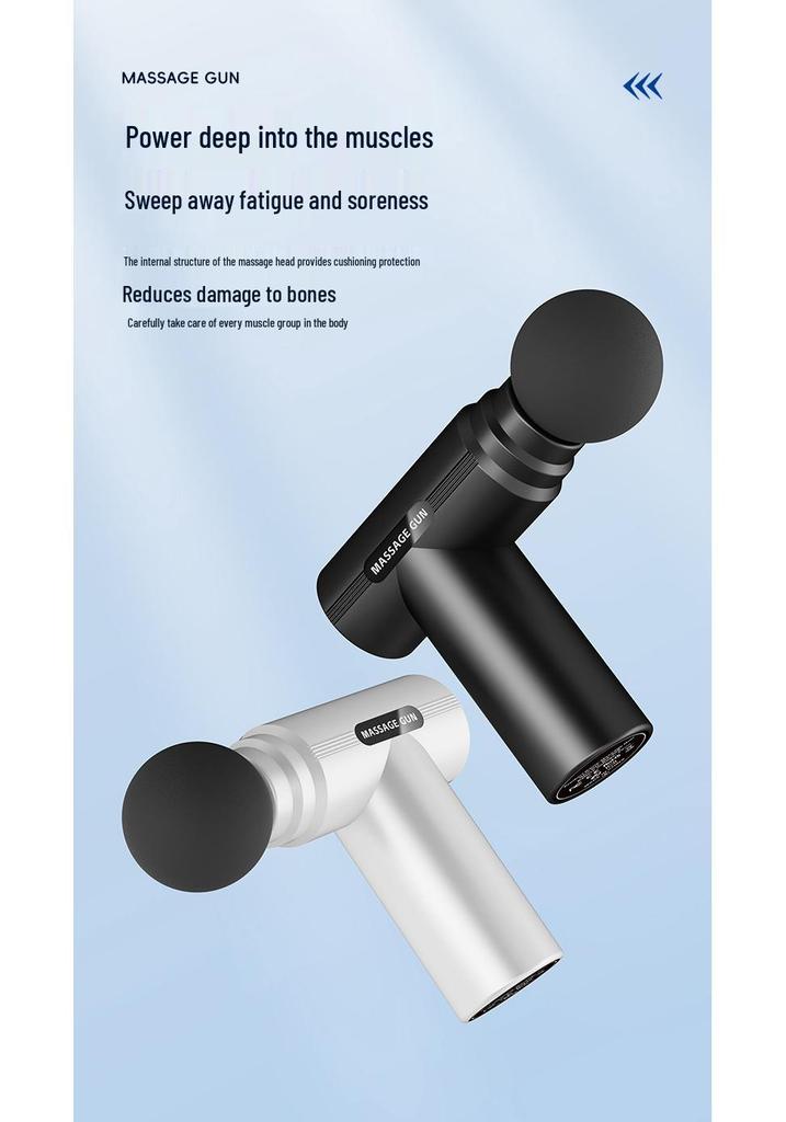 Portable Rechargeable Fascia Gun Massager: Adjustable Impact for Neck and Muscle Relaxation