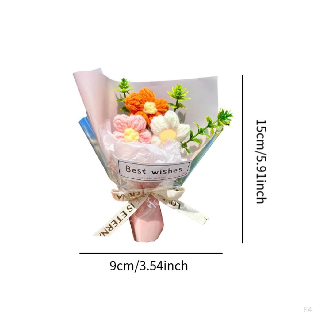 Häkelblumen Deko Strickblumenstrauß Muttertagsgeschenk von Tochter Sohn