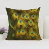 Peacock Feathers Cushion Cover 50X50Cm Decorative Pillowcase Decor 40X40 45X45 Cushions Covers For Bed Pillows Pilow Cases Sofa