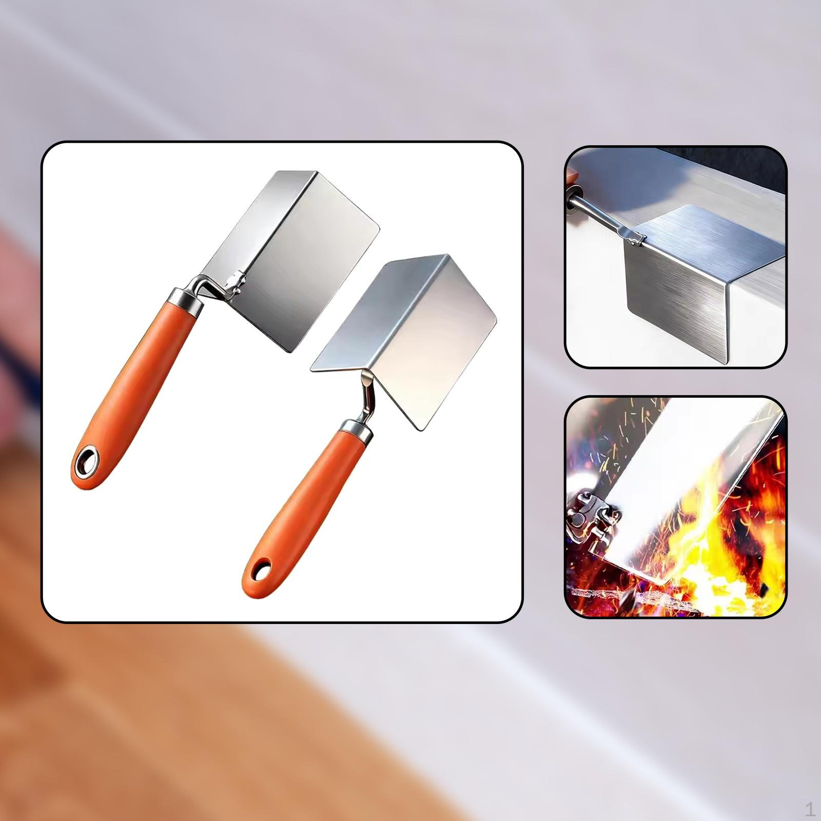 

2Pcs Drywall Corner Tool Set Trowel Multifunctional Rubber Handle Stainless