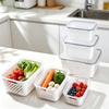3Pcs/Set Stackable Food Storage Containers Double Layer Produce Containers  Kitchen Use