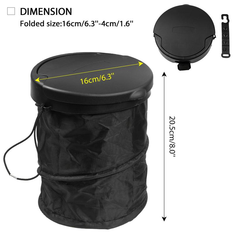 Universal Car Trash Can with 4 Ways To Tall Portable Air Vent Hang Seat Back Mount Waste Bin Bag for Auto Interior Organizer