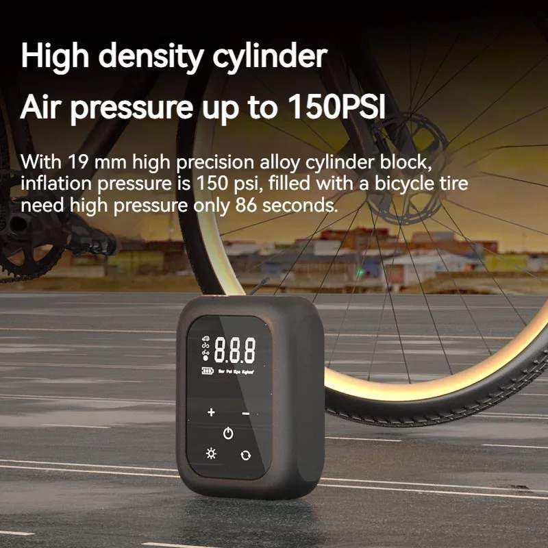 19 Cylinder 65W Portable Car Cordless Inflatable Pump Electric Inflatable Pump Handheld Pump with LED Lights Air Compressor