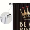 2pcs Be My King/queen Printed Curtain for Home Decor - Rod Pocket Window Treatment for Bedroom, Office, Kitchen, Living Room