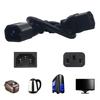 IEC 3Pole C13 Female to 3Pole C14 Male Power Adapters Cable C13 C14 for TV Computer
