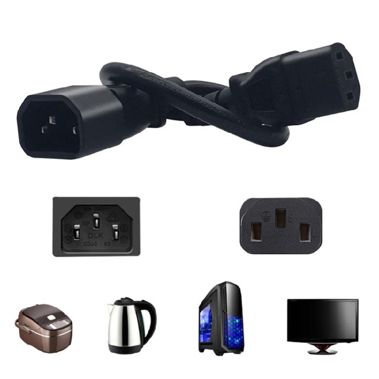 IEC 3Pole C13 Female to 3Pole C14 Male Power Adapters Cable C13 C14 for TV Computer