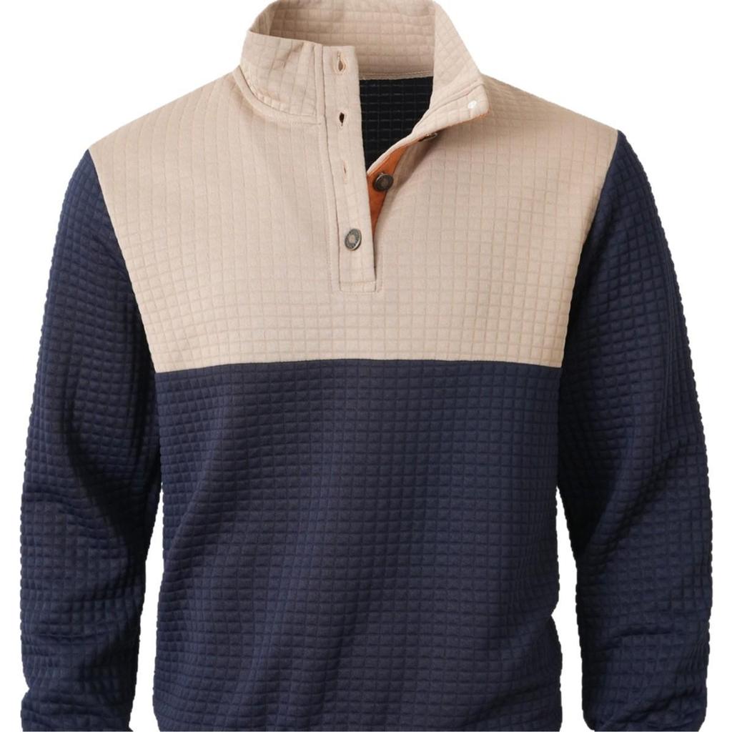 Casual Sports Sprin Autumn Winter Outdoor Splicing Colour Button Sweater Jacket Moisture Wicking Comfortable Fit Skin-friendly Breathable Tops