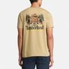 Timberland Outdoorowy Casualowy Oddychający T-shirt z Krótkim Rękawem z Nadrukiem Męski Top Lukrecjowo-Żółty A6AAU-DH4
