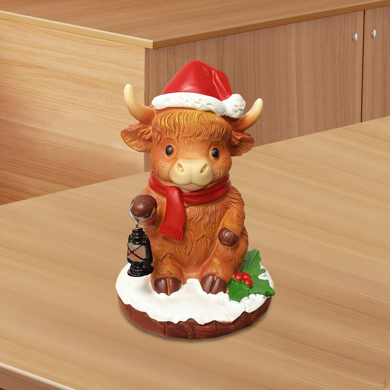 

Cow Statue Ornament Resin Craft Party Favors Unique Figurine Animal Sculpture for Study Room