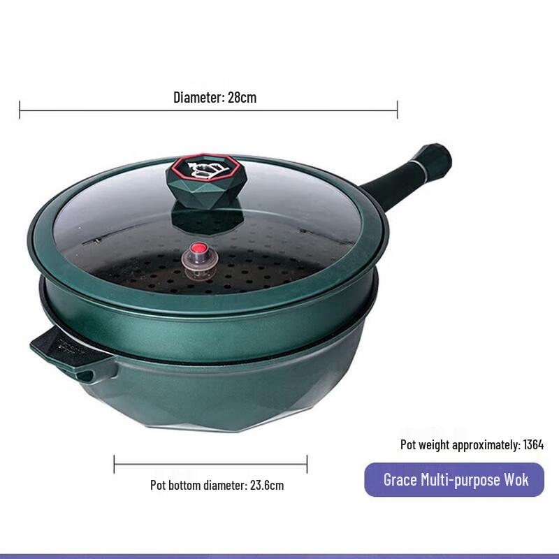 TIBORANG Grace Blue Diamond Titanium Multi-purpose Non-stick Frying Pan