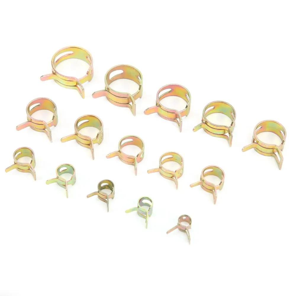 115 STÜCKE Box 15 Größen 6-22mm/Feder-Schlauchschelle Wasserrohr Rohrschelle Befestigungselemente