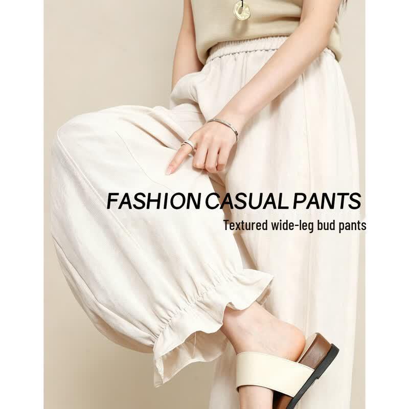 Demana Women s Linen Lyocell Blend Cropped Harem Pants S