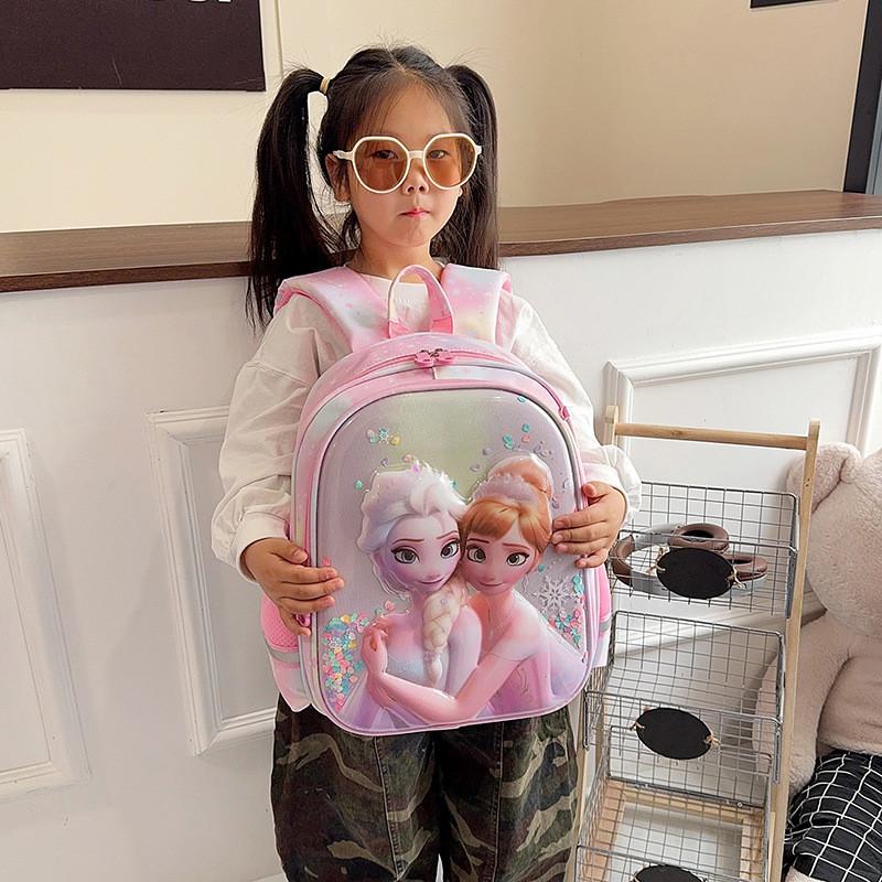 Elsa Einhorn 3D Kinder Schulrucksack Mit Luftpolster-Trägern Für Erstklässler